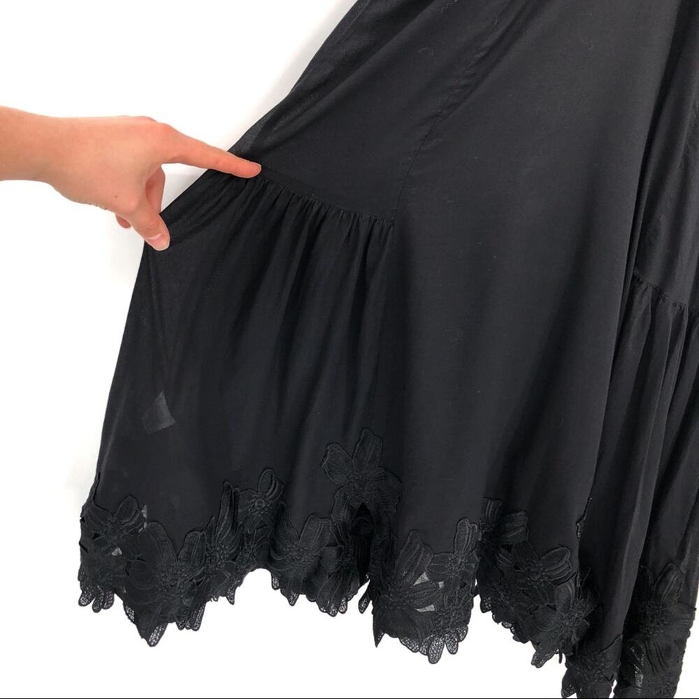 MARE MARE Finn Lace Trim Shift Slip Dress Black XS - Picture 11 of 11